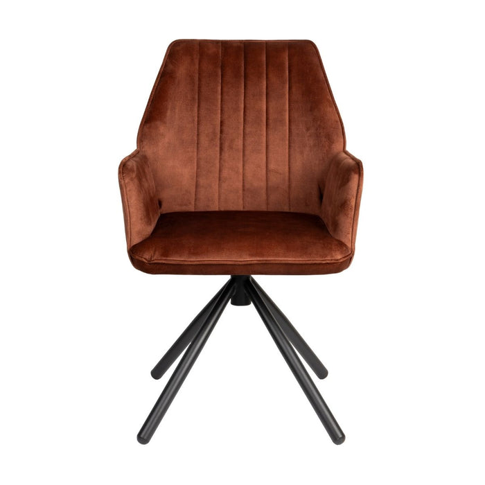 Puur - Carmen eetkamerstoel - roestbruin