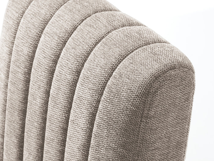 Giga Living - Eetkamerstoel Stof Zandkleur - Trout - Set van 2