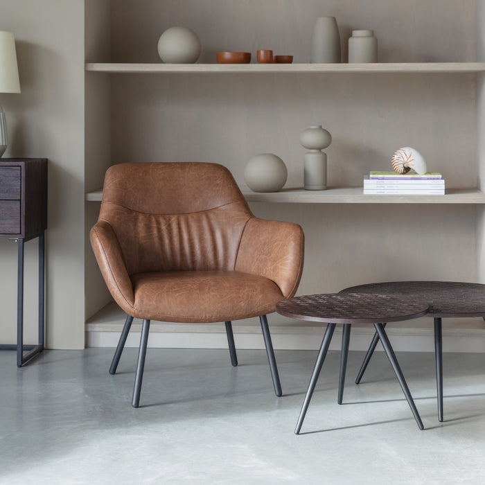 Puur - Kasey fauteuil - vintage bruin