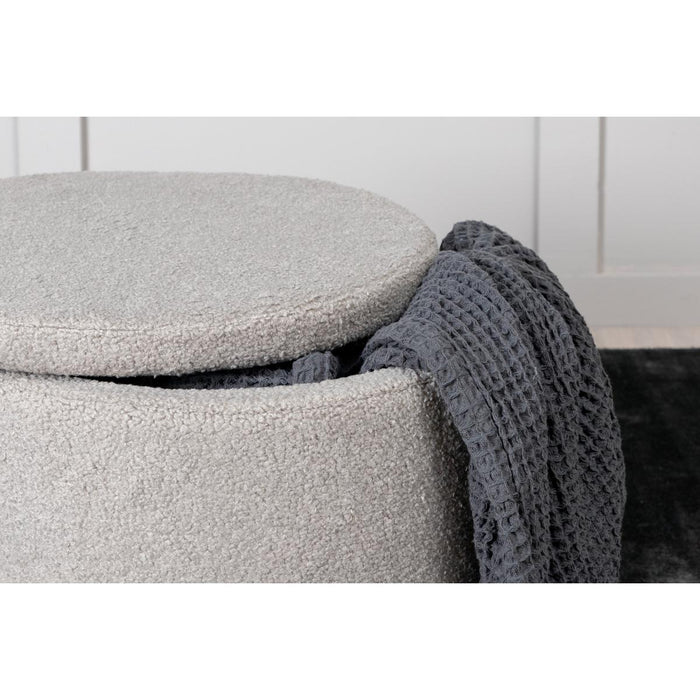 Svea - Blaze poef - teddy - grijs