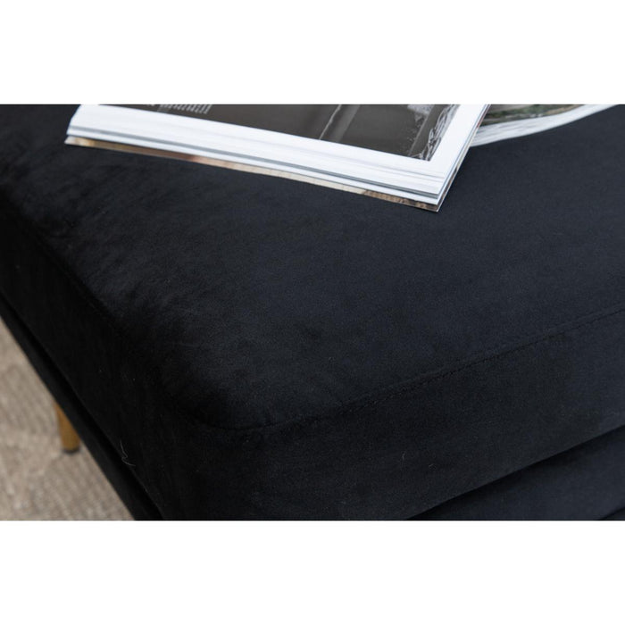 Svea - Tess hocker - velvet - zwart