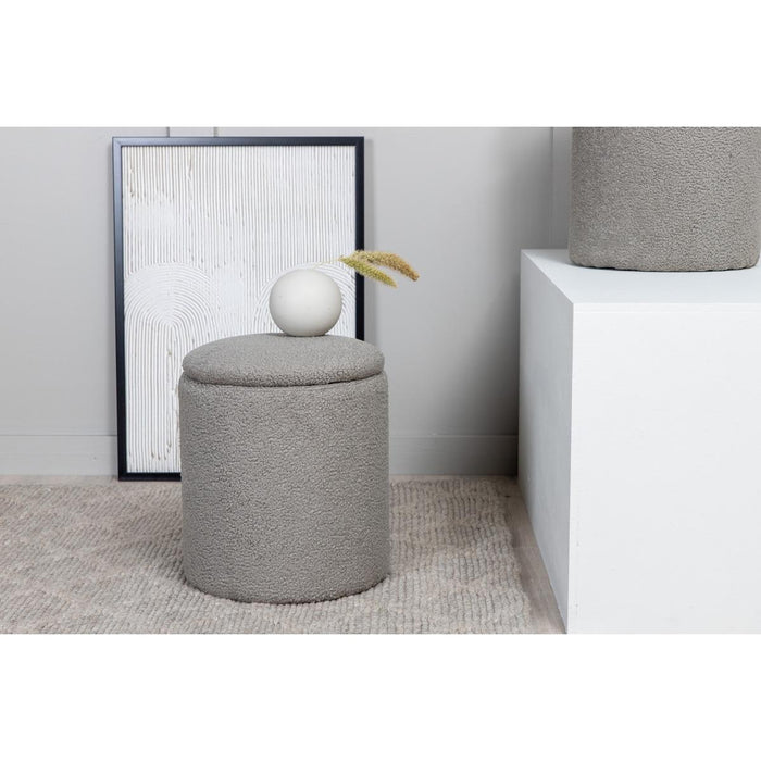 Svea - Zara poef - teddy - grjis