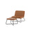 Svea - Selo fauteuil met voetenbank - lederlook - cognac