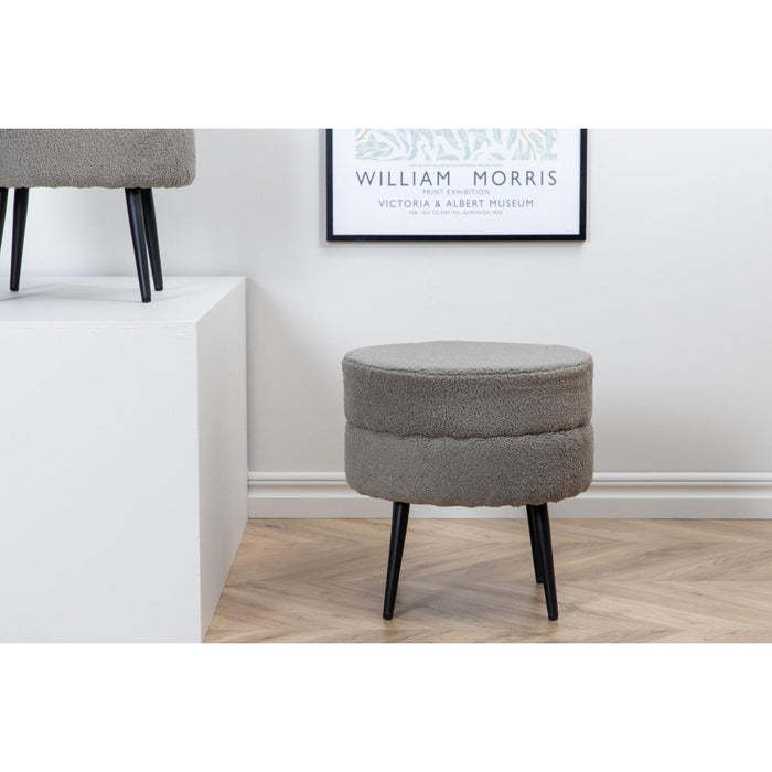 Svea - Zane hocker - teddy - grijs