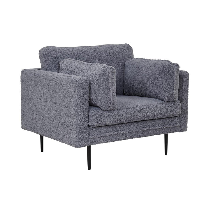 Svea - Kiva fauteuil - teddy - donkergrijs