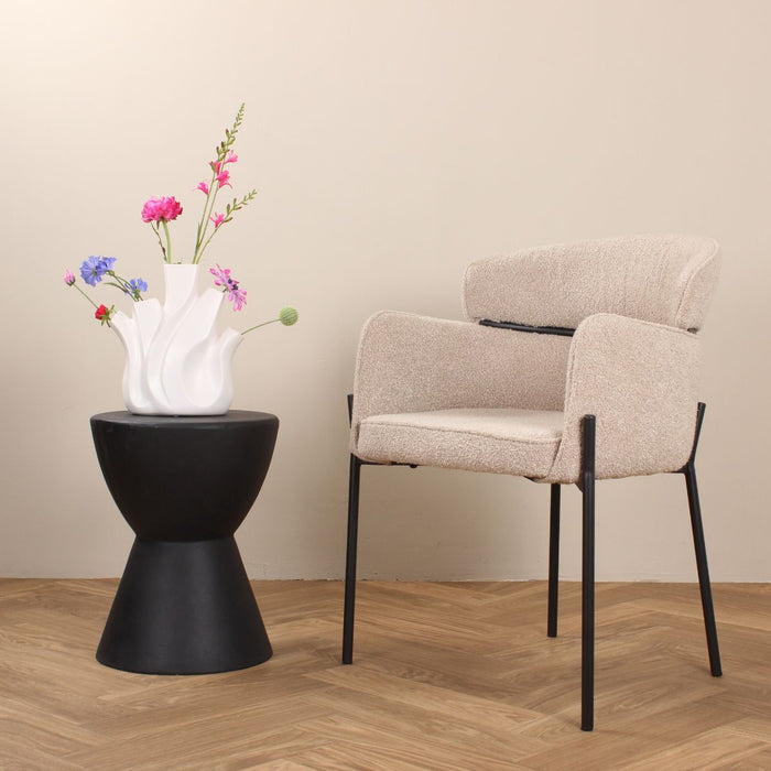 DS4U Mira eetkamerstoel bouclé - zand