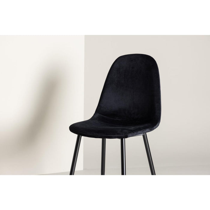 Svea - Selo eetkamerstoel - velvet - zwart