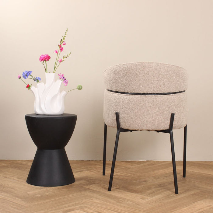 DS4U Mira eetkamerstoel bouclé - zand