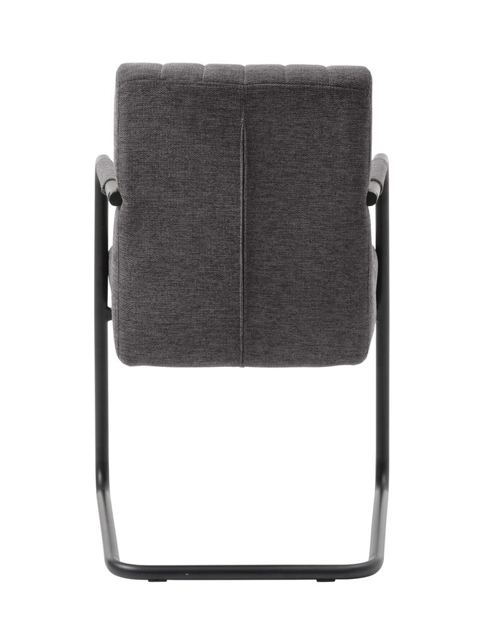 Giga Living - Eetkamerstoel Stof Donkergrijs - Trout - Set van 2