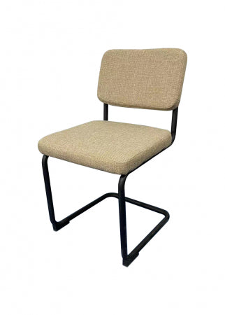 Giga Meubel - Stoel Taupe Bouclé - Metaal - 55.5x49x85.5cm - Liz