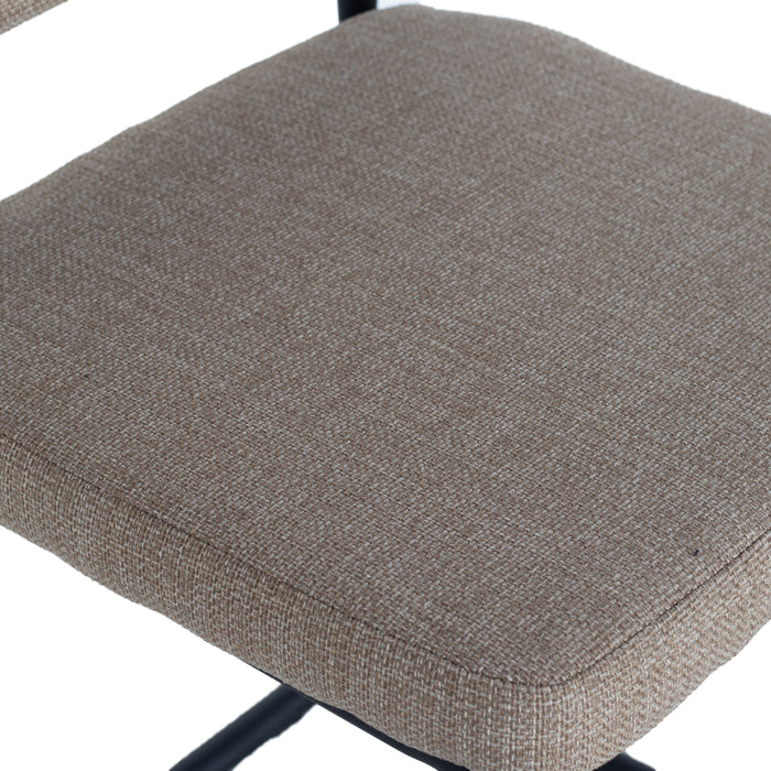 Giga Meubel - Stoel Taupe Bouclé - Metaal - 55.5x49x85.5cm - Liz
