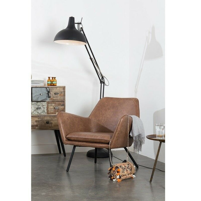 Puur - Berg fauteuil PU-leer bruin