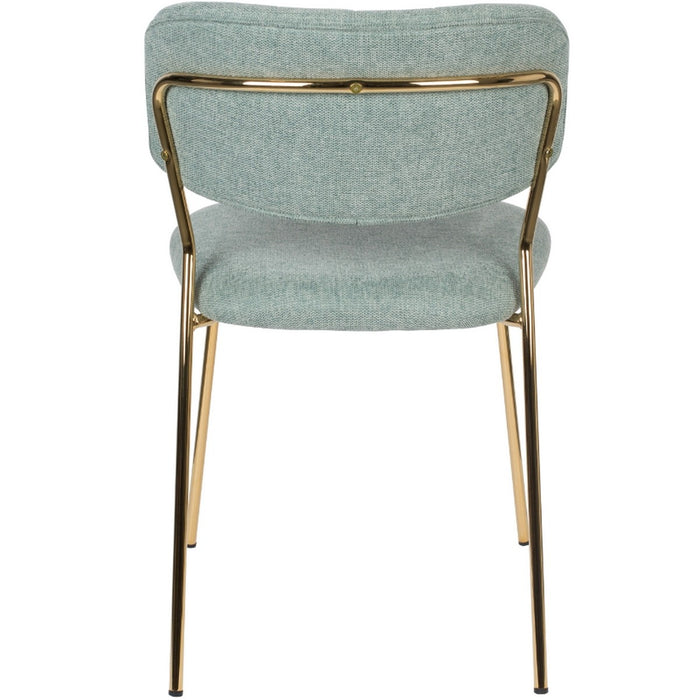 Puur - Viken eetkamerstoel stof lichtgroen - goud onderstel