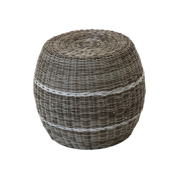Lesli Living Laos poef wicker ø46x40cm - beige