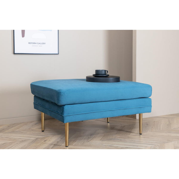 Svea - Tess hocker - velvet - blauw