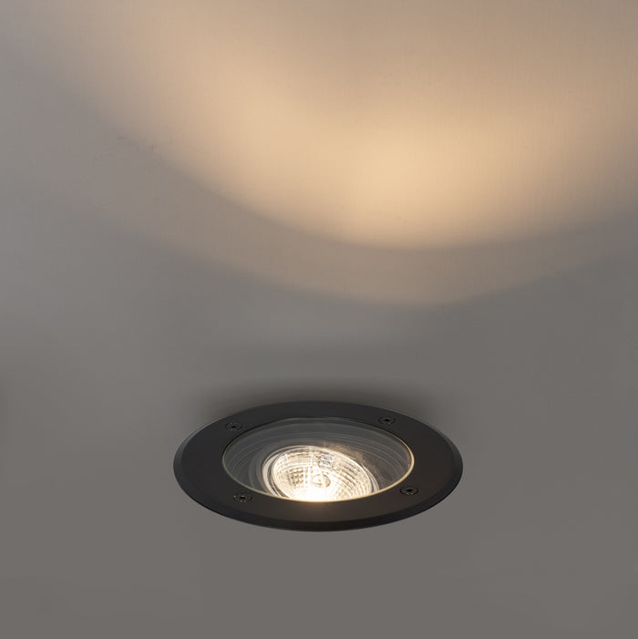 QAZQA Set van 6 moderne buiten grondspots zwart AR70 verstelbaar IP65