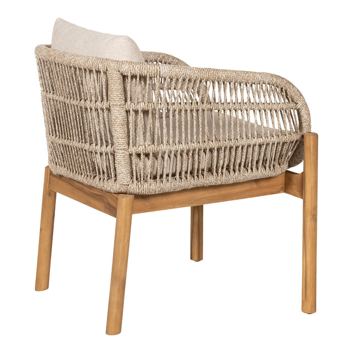 House Nordic - Eetkamerstoel Acacia Beige - 65x65x71cm - Terracina - Set van 2