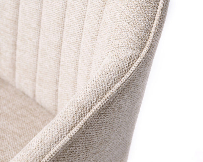 Giga Living - Eetkamerstoel Zandkleur - Nolan Stribe - Set van 2