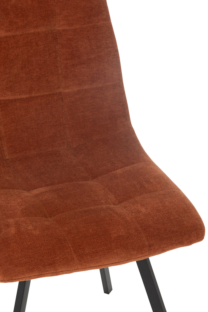 J-Line eetstoel Clark - metaal|polyester - roest