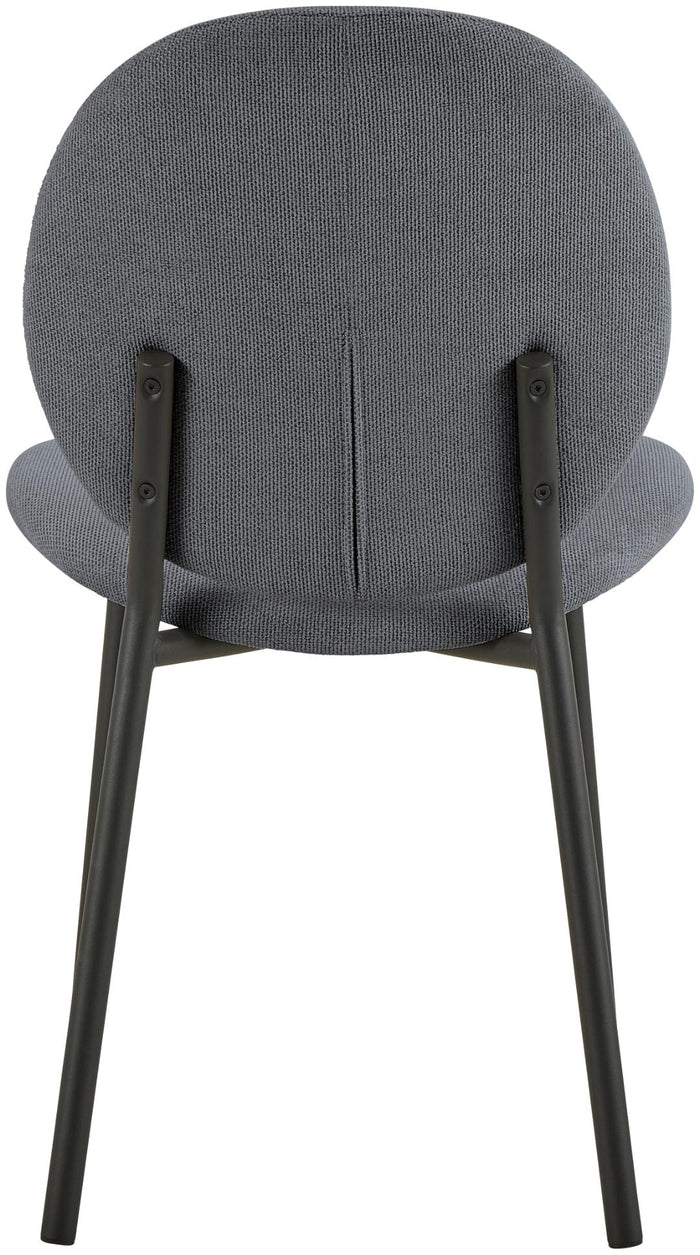 Giga Living - Eetkamerstoel - Antraciet - Stof - Zithoogte 46,5cm - Elda - Set van 2