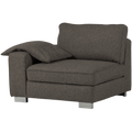 vtwonen Lazy 1-Zits Element met arm links - Bouclé - Antraciet