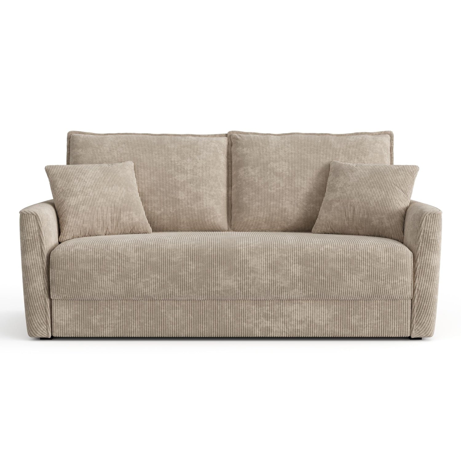 3-zits corduroy slaapbank in taupe 180cm