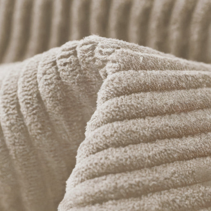 3-zits corduroy slaapbank in taupe 180cm