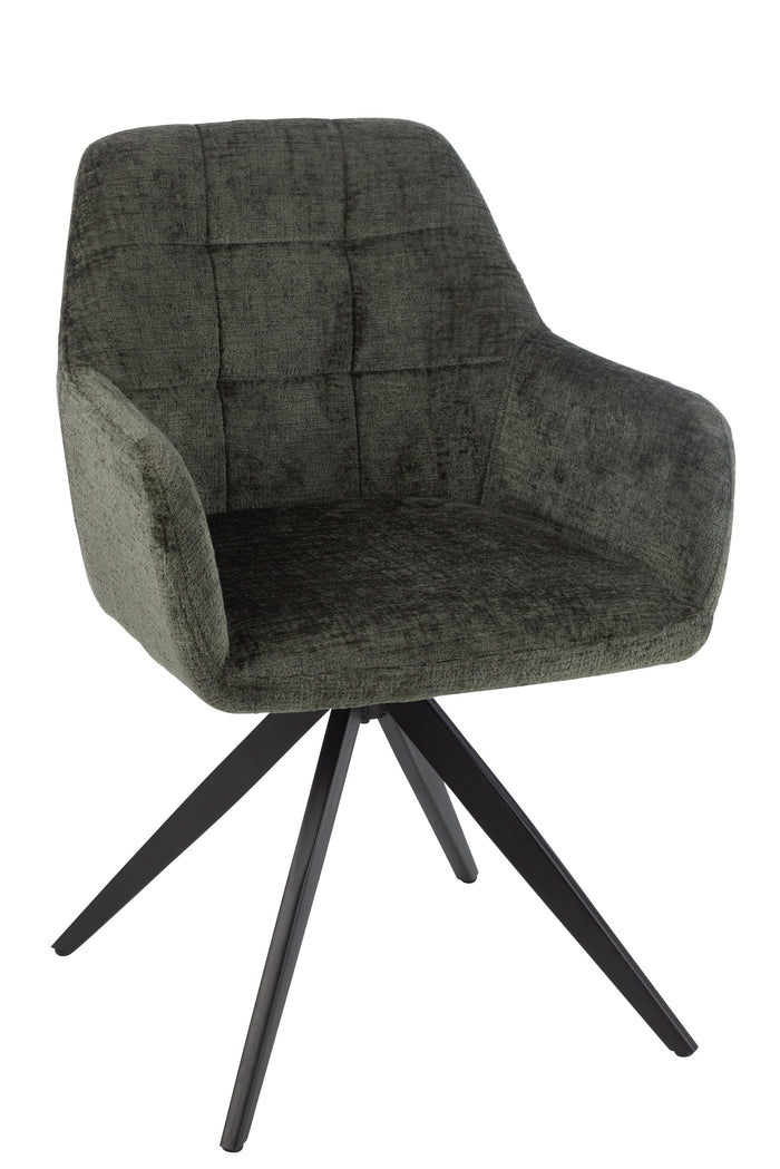 J-Line stoel Louna - ijzer|acryl - groen