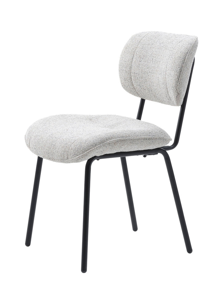 Giga Living - Eetkamerstoel Zonder Armleuning - Off White Stof - Buffalo - Set van 2