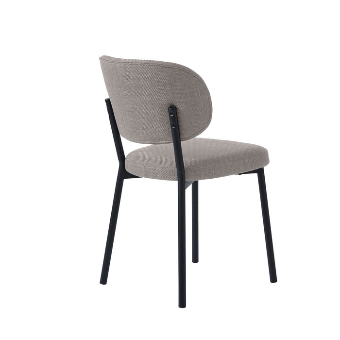 Giga Living - Eetkamerstoel Zandkleur Stof - Fowler - Set van 2