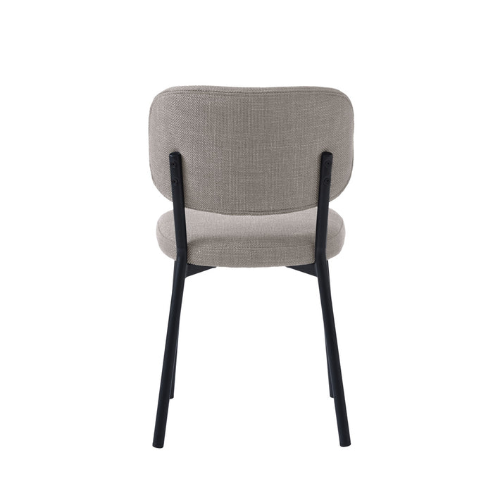 Giga Living - Eetkamerstoel Zandkleur Stof - Fowler - Set van 2