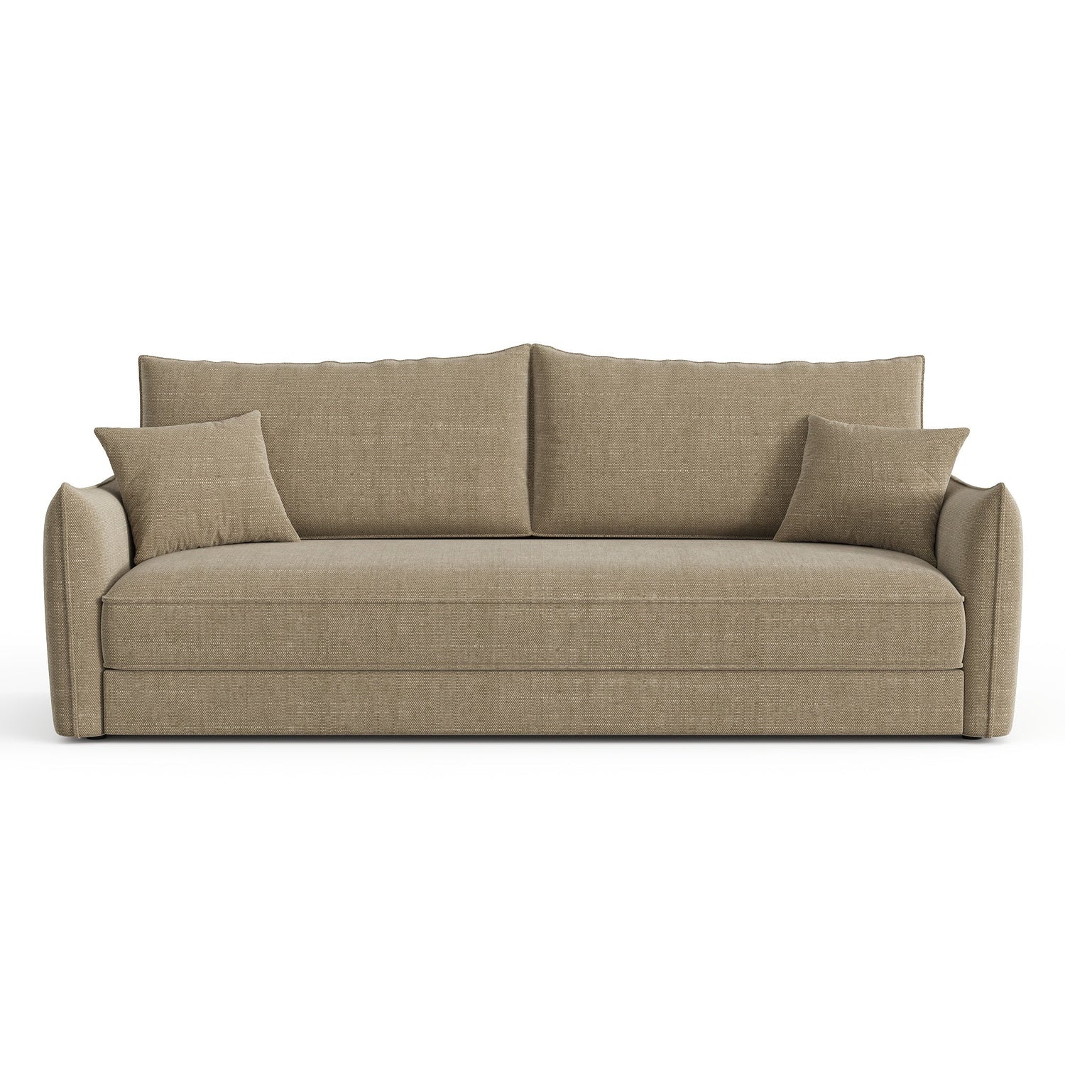 3-zits slaapbank in taupe weave 213cm