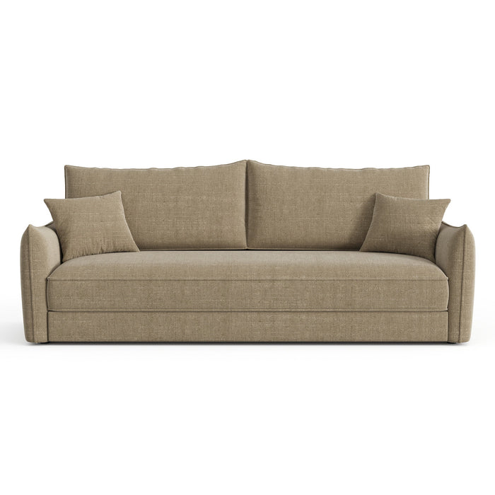 3-zits slaapbank in taupe weave 213cm
