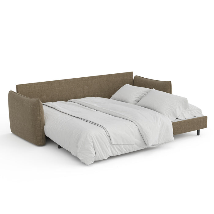 3-zits slaapbank in taupe weave 213cm