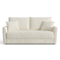 3-zits crèmekleurige ribfluwelen slaapbank 180cm