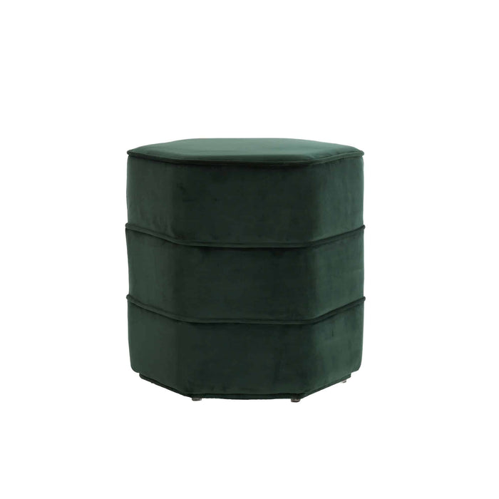 Light & Living Poef Cayden - Groen - 45x41x46cm