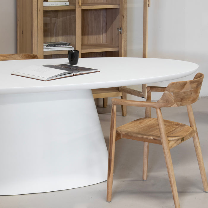 Giga Meubel - Eettafel Ovaal 300cm - Wit Eco Composiet - Cleo