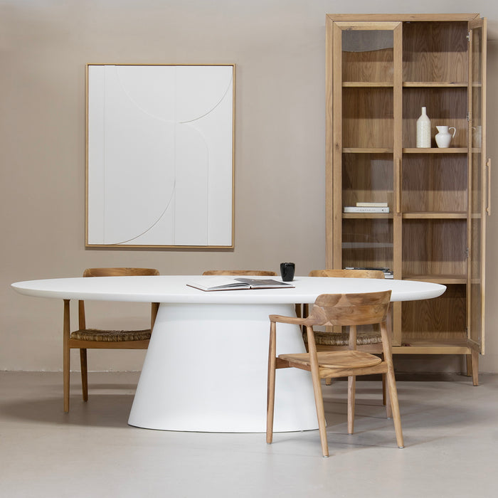 Giga Meubel - Eettafel Ovaal 300cm - Wit Eco Composiet - Cleo