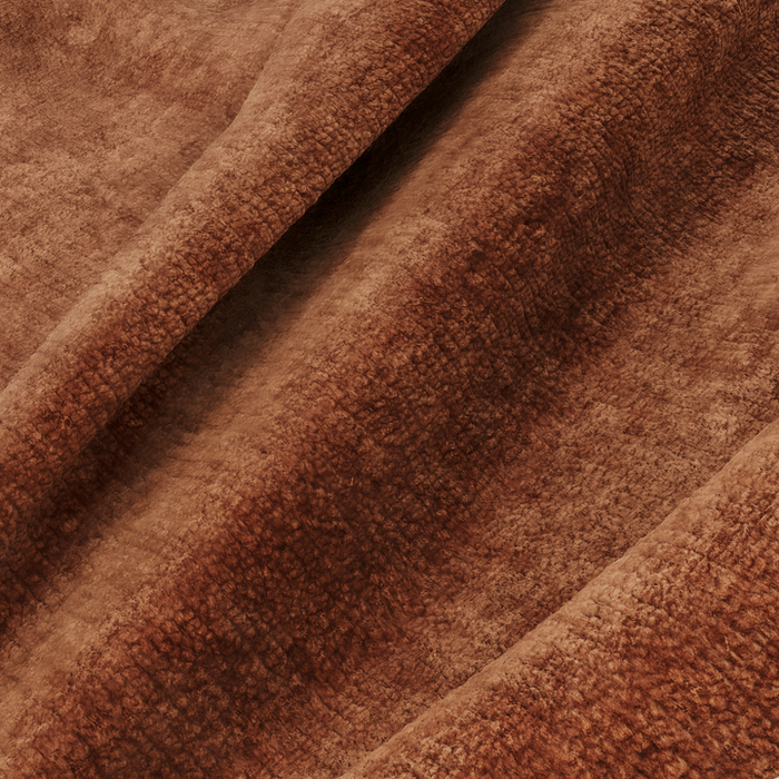 3-zits slaapbank in terracotta structuurfluweel 213cm