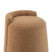 J-Line poef teddy rond + rugleuing bouclé - textiel - camel