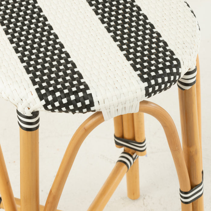 J-Line barkruk Live - rotan|kunststof - naturel|zwart