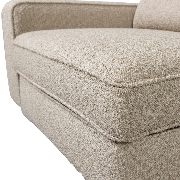 vtwonen Lazy 1-Zits Element met arm links - Bouclé - Naturel