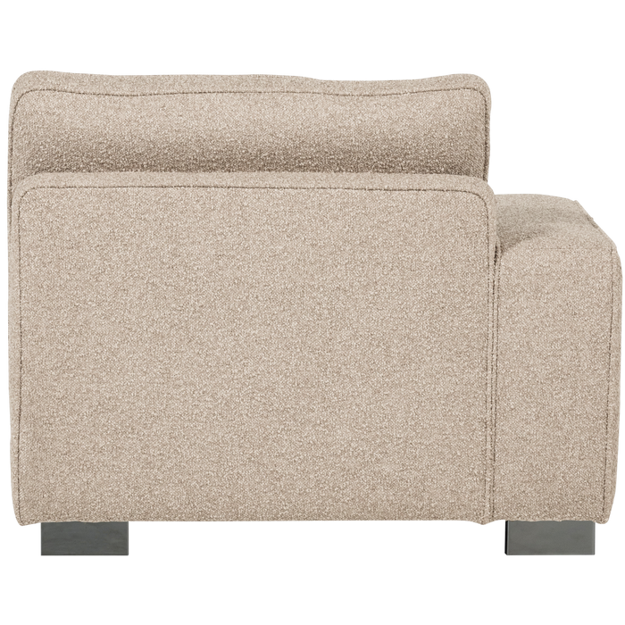 vtwonen Lazy 1-Zits Element met arm links - Bouclé - Naturel