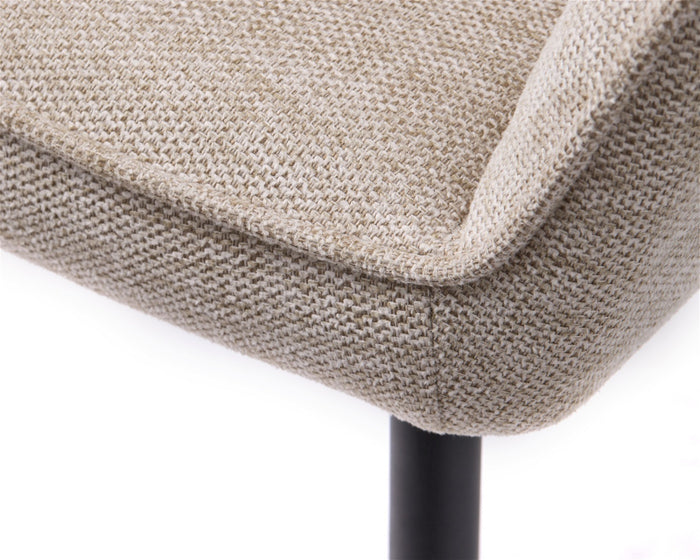 Giga Living - Eetkamerstoel Stof Zandkleur - Nolan - Set van 2