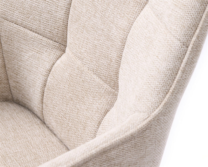 Giga Living - Eetkamerstoel Stof Zandkleur - Nolan - Set van 2