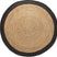 Mrcarpet Rond jute vloerkleed Naturel|antraciet 160cm