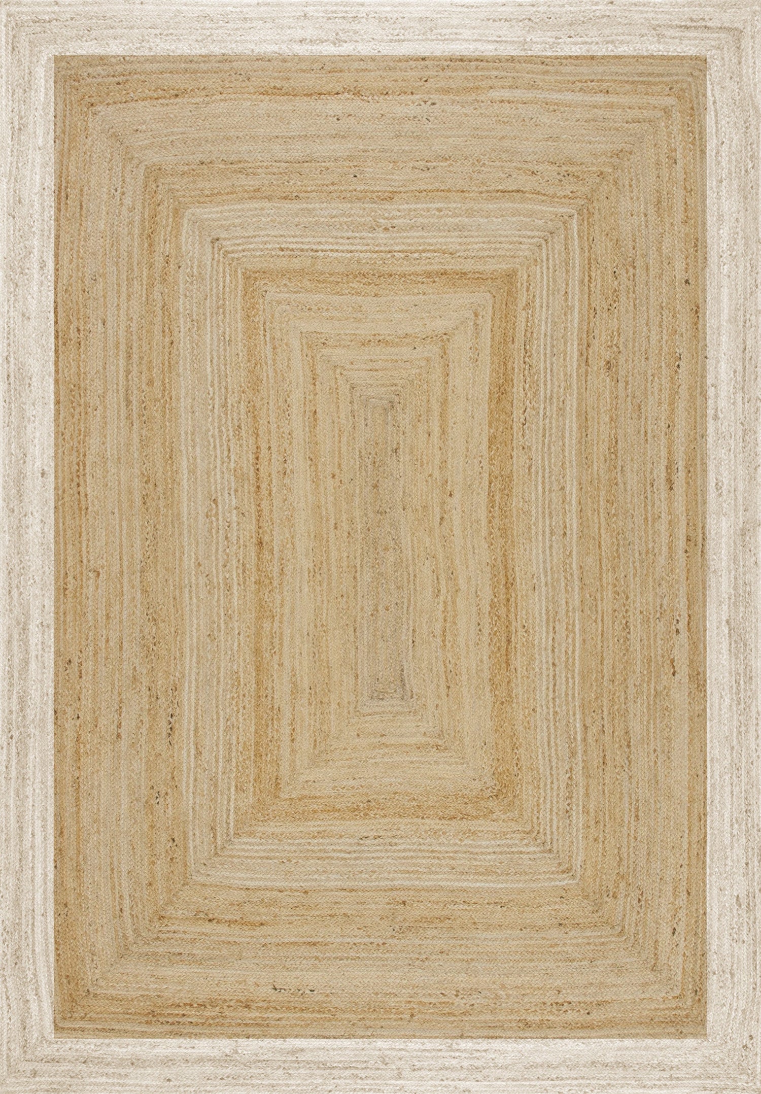 Mrcarpet Jute vloerkleed Rechthoek naturel|wit 160x230cm