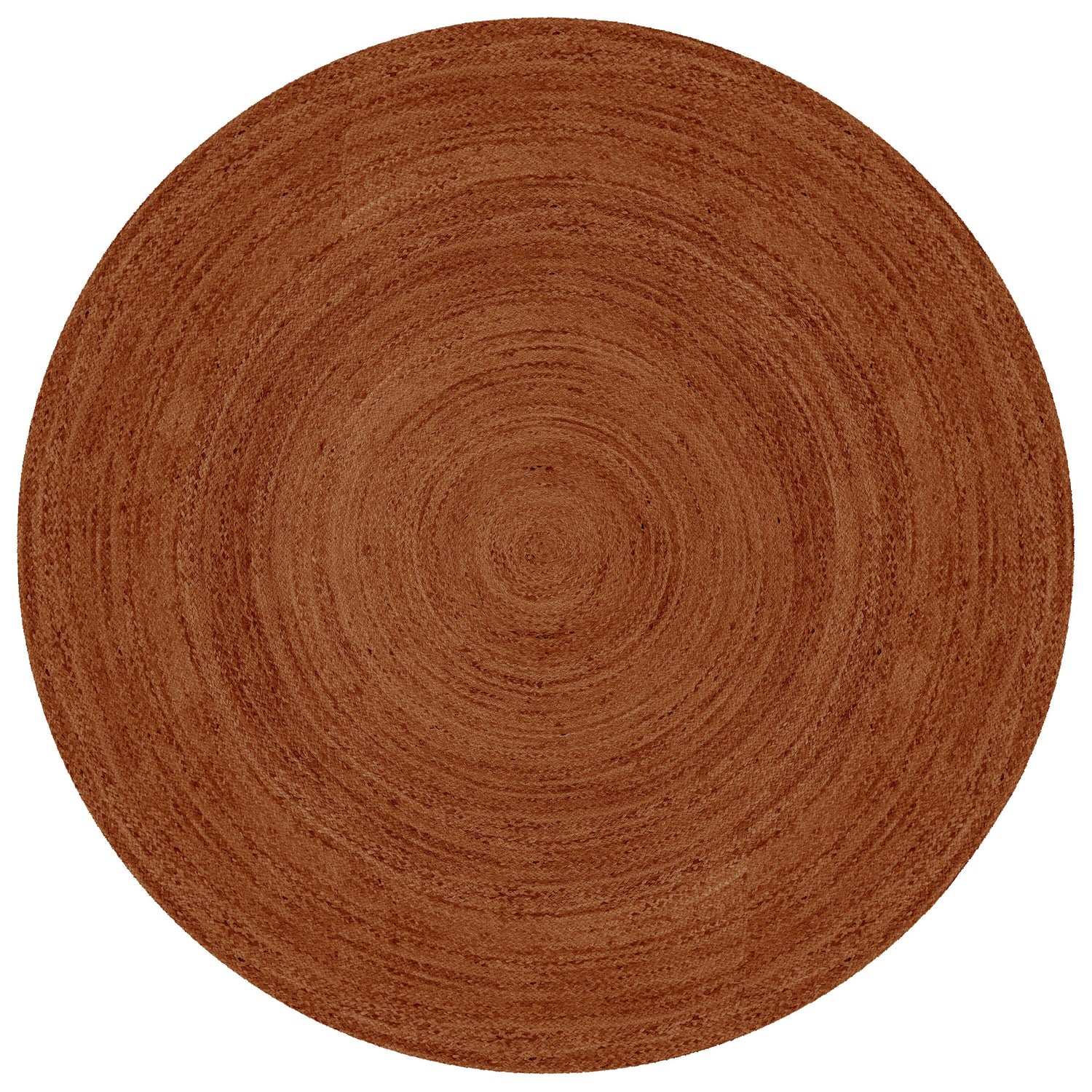 Mrcarpet Rond jute vloerkleed Roest|terracotta 200cm