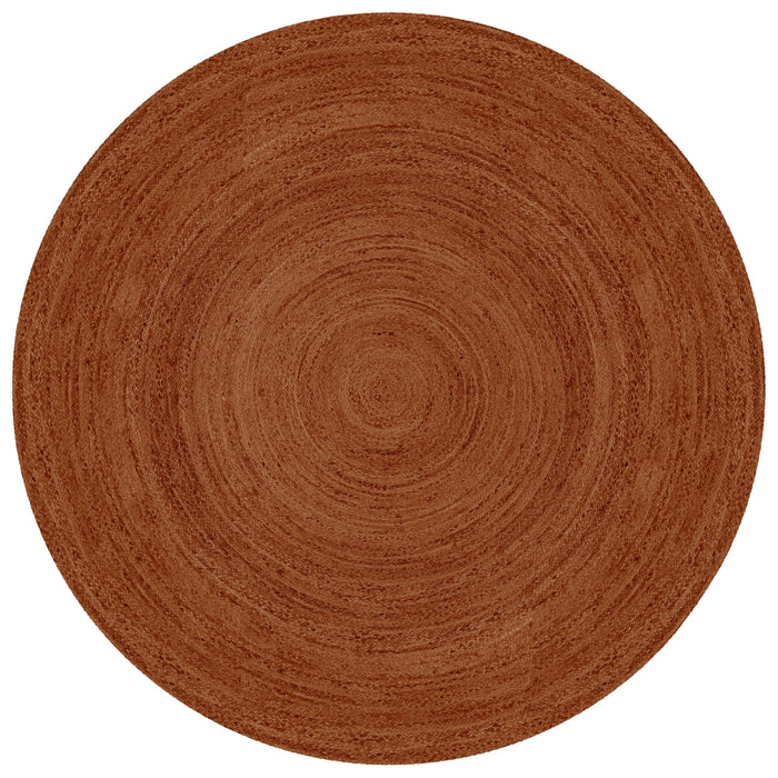 Mrcarpet Rond jute vloerkleed Roest|terracotta 200cm