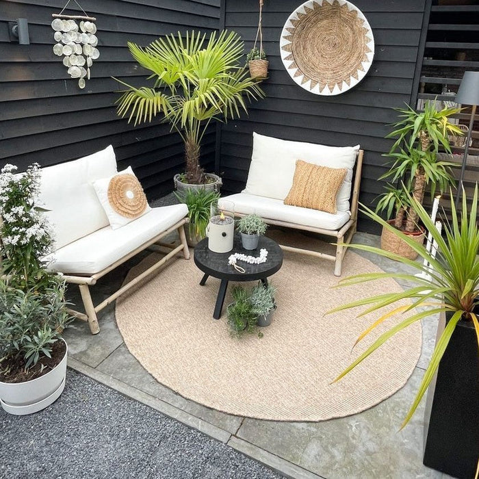 Mrcarpet Rond Jute Buitenkleed Outdoor Naturel 200cm